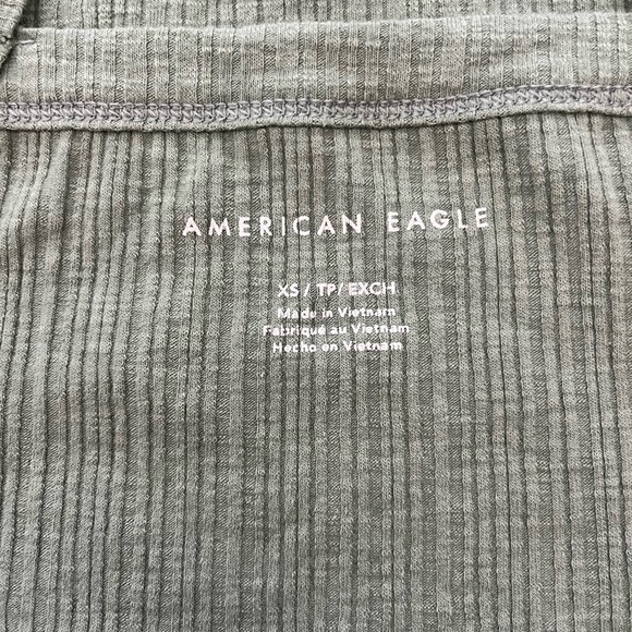 American Eagle Green Ribbed Women's Top - Picture 3 of 3